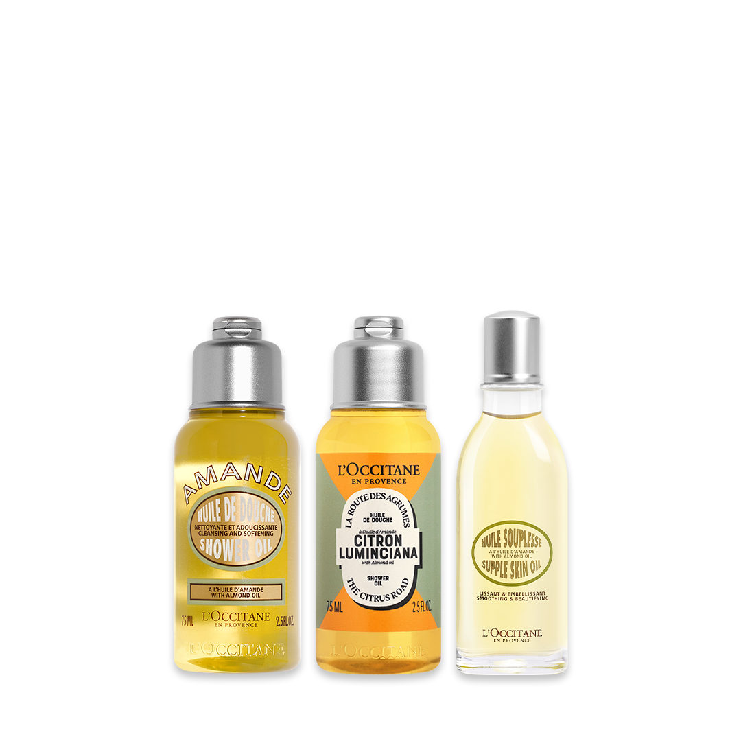 Travel Size Trio de Óleos Amêndoa