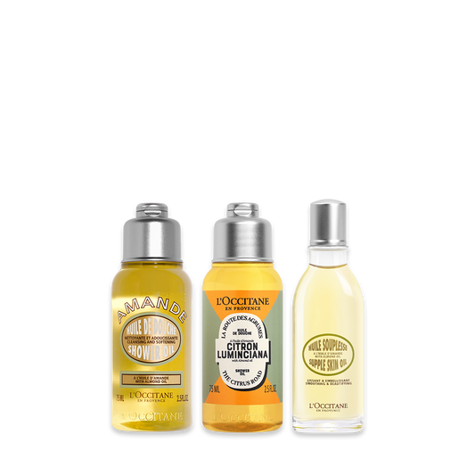 Travel Size Trio de Óleos Amêndoa